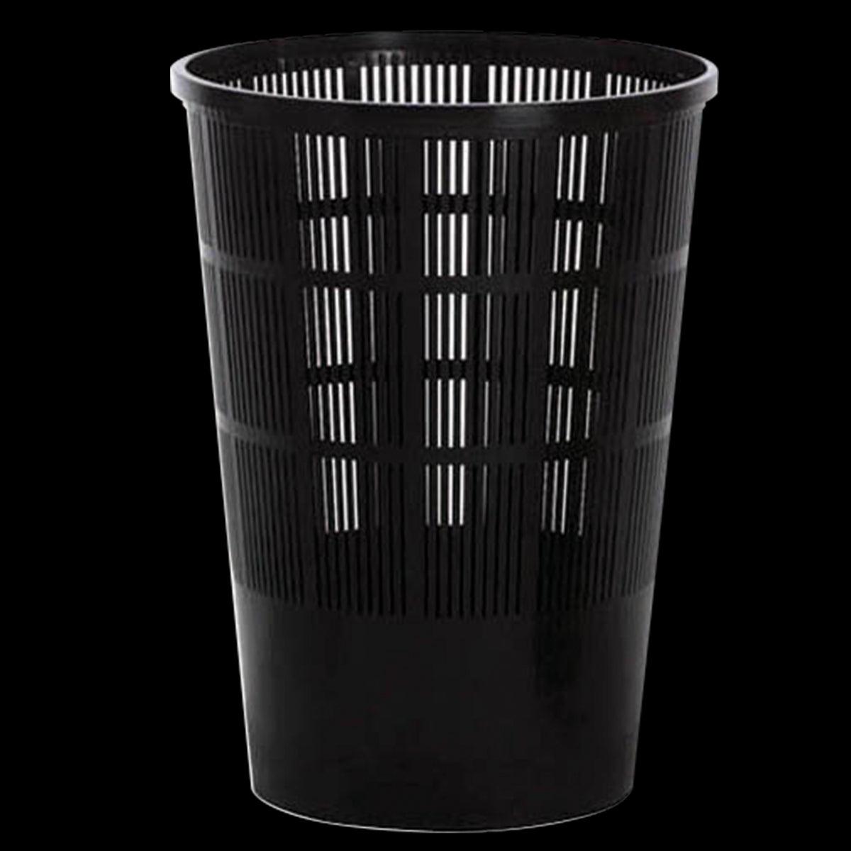 Corbeille à papier ajourée grand modèle - noir - FRANCE CHR