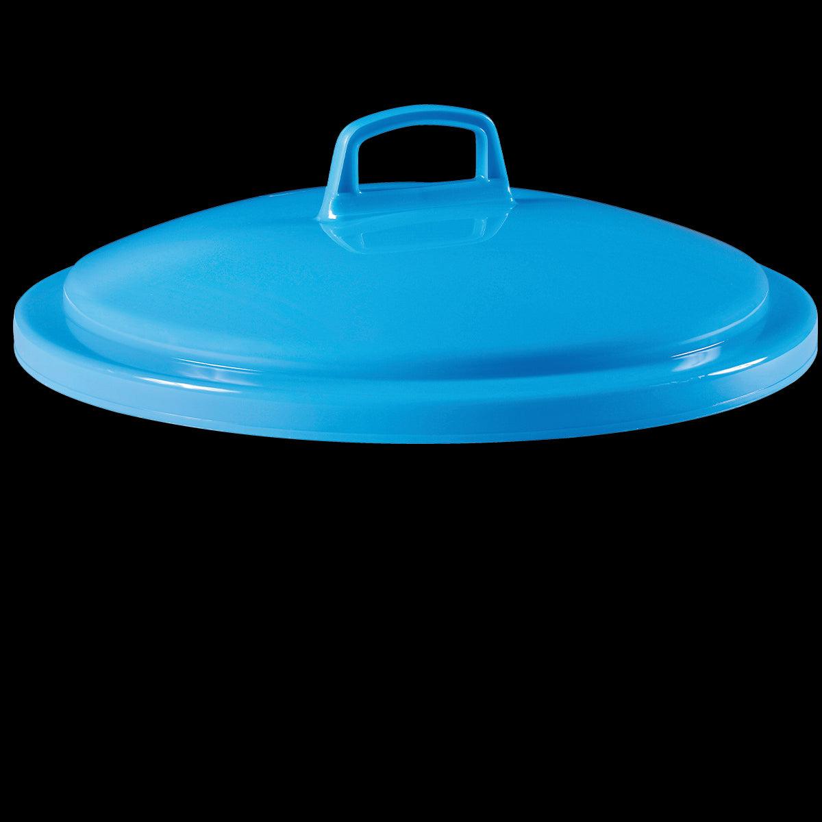 Couvercle avec poignée pour conteneur alimentaire rond HACCP 50 L - bleu - FRANCE CHR