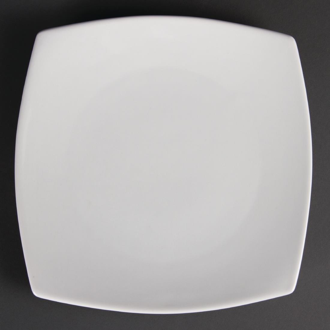 Assiettes carrées bords arrondis blanches Olympia 240mm (Lot de 12) - FRANCE CHR
