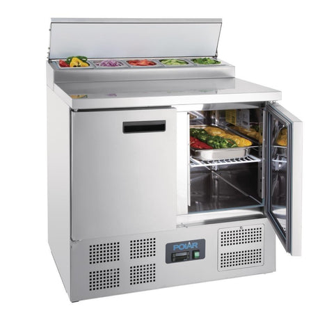 Comptoir de préparation réfrigéré pizzas salades 254L Polar Série G - FRANCE CHR