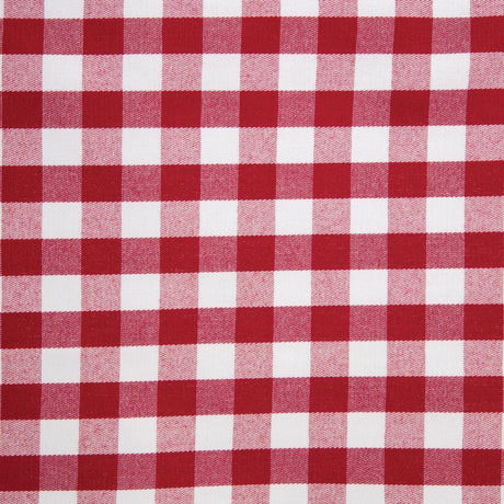 Nappe carrée à carreaux rouges en polyester Mitre Comfort Gingham 1320 x 1320mm - FRANCE CHR
