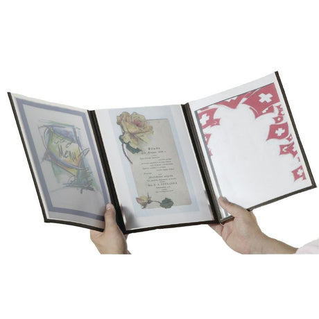 Protège-menus Securit Crystal A4 triple (Lot de 3) - FRANCE CHR