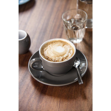 Soucoupe pour tasses 228ml et 340ml Olympia grise (Lot de 12) - FRANCE CHR