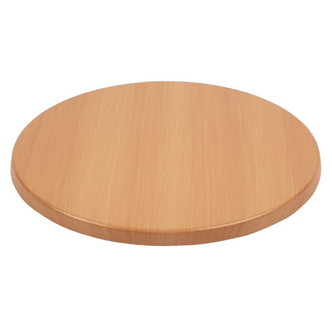 Plateau de table rond Bolero effet hêtre 600mm - FRANCE CHR