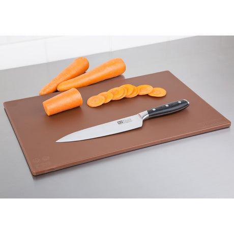 Planche à découper antibactérienne basse densité Hygiplas marron - FRANCE CHR