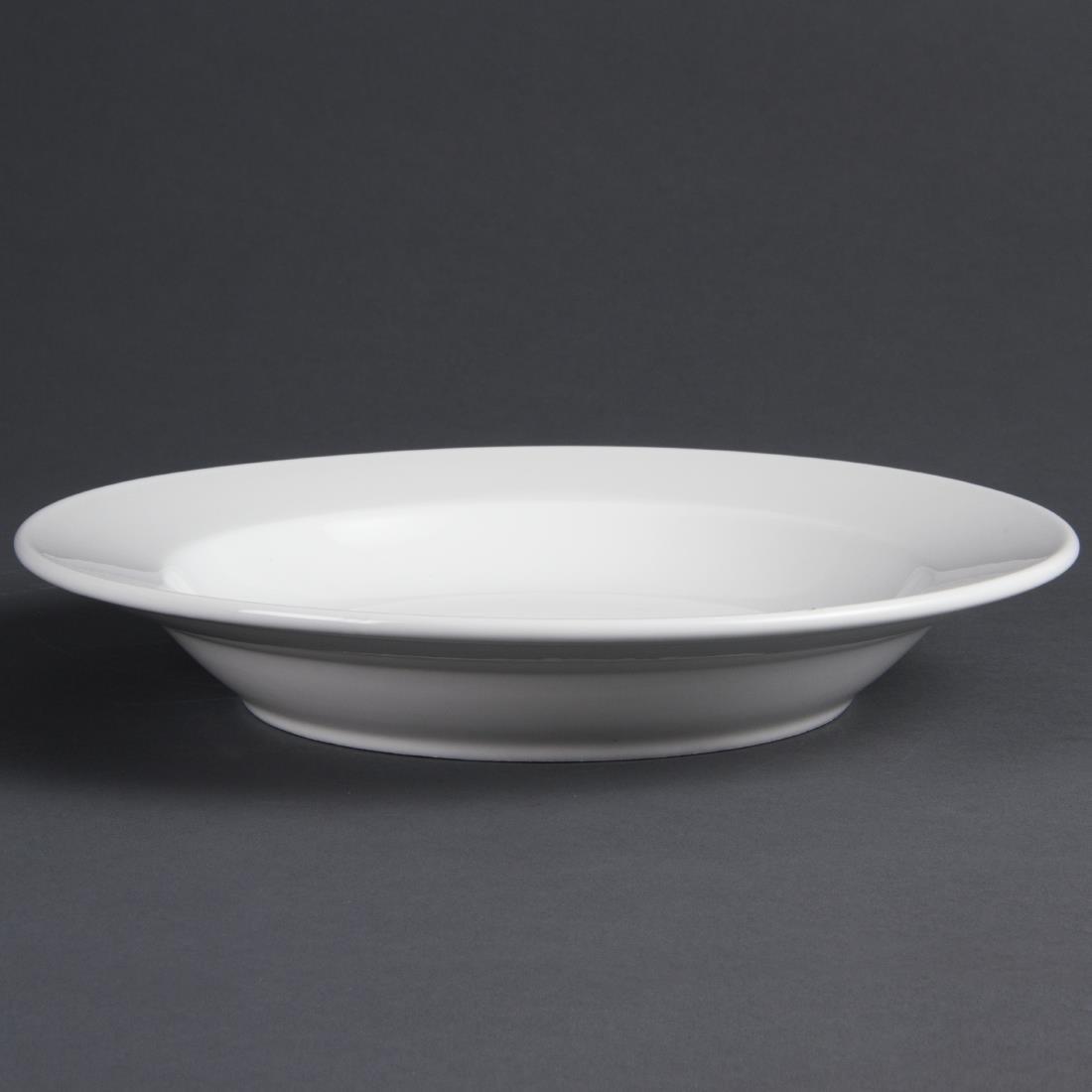 Assiettes creuses blanches Olympia 270mm (Lot de 6) - FRANCE CHR