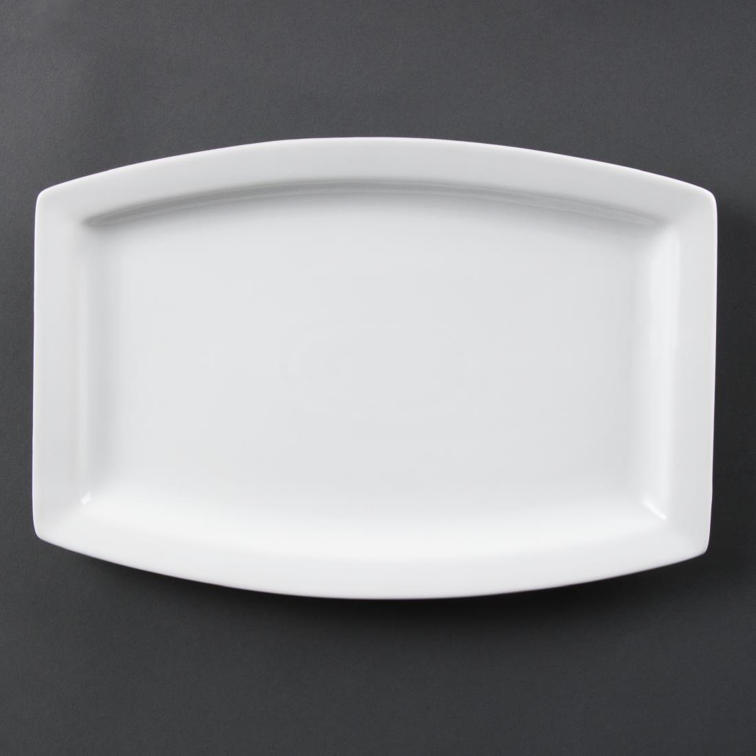 Assiette rectangulaire Olympia Whiteware 320mm (Lot de 6) - FRANCE CHR
