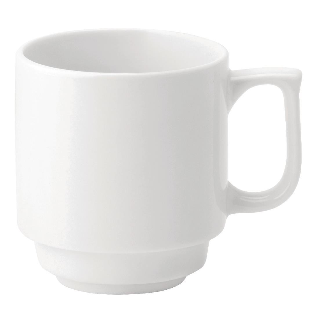 Mugs empilables Utopia Pure White 280 ml (lot de 36) - FRANCE CHR