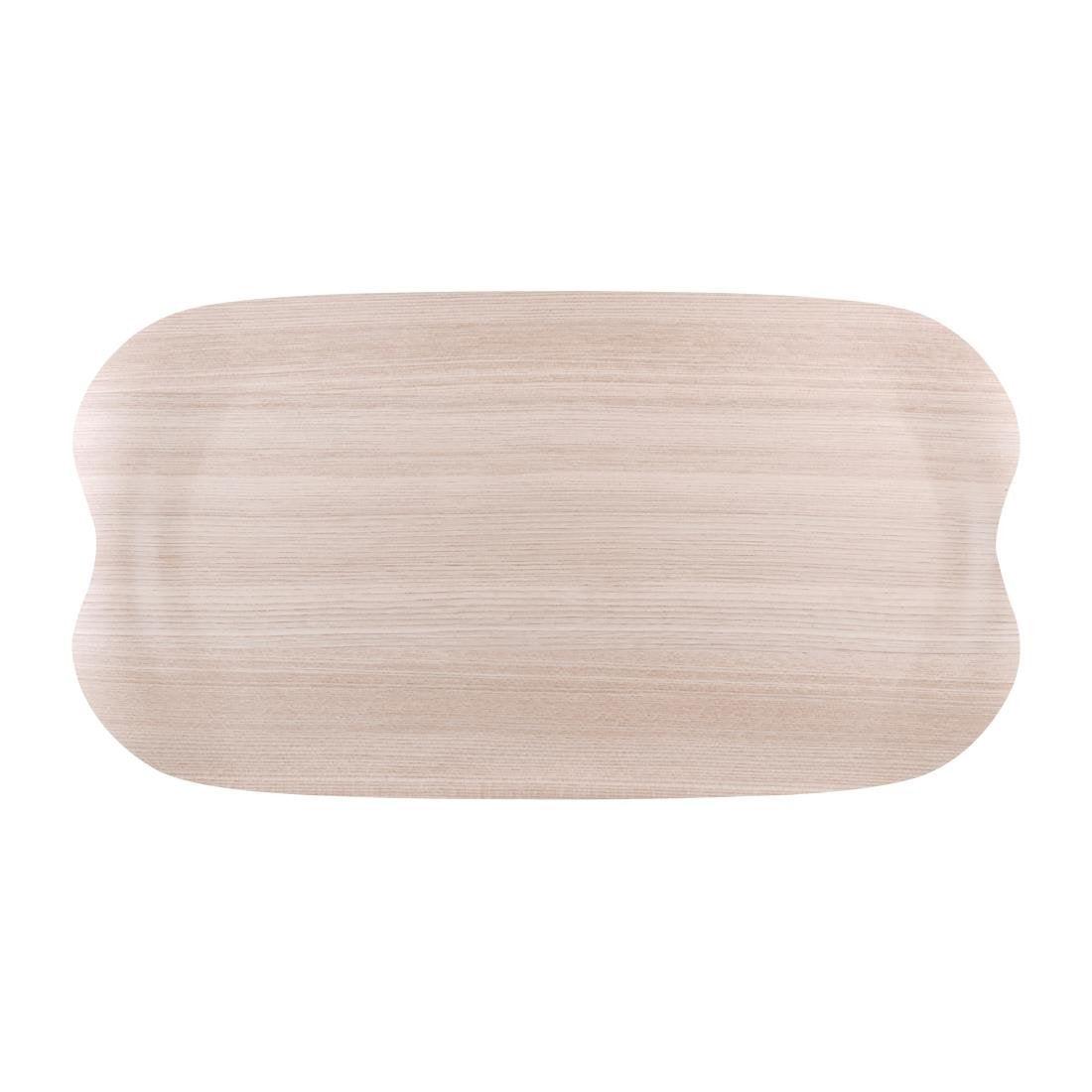 Plateau de service Roltex Wave 43x23cm bois clair veiné - FRANCE CHR