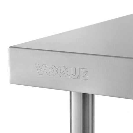 Table de préparation avec rebord en acier inoxydable Vogue 900 x 600mm - FRANCE CHR