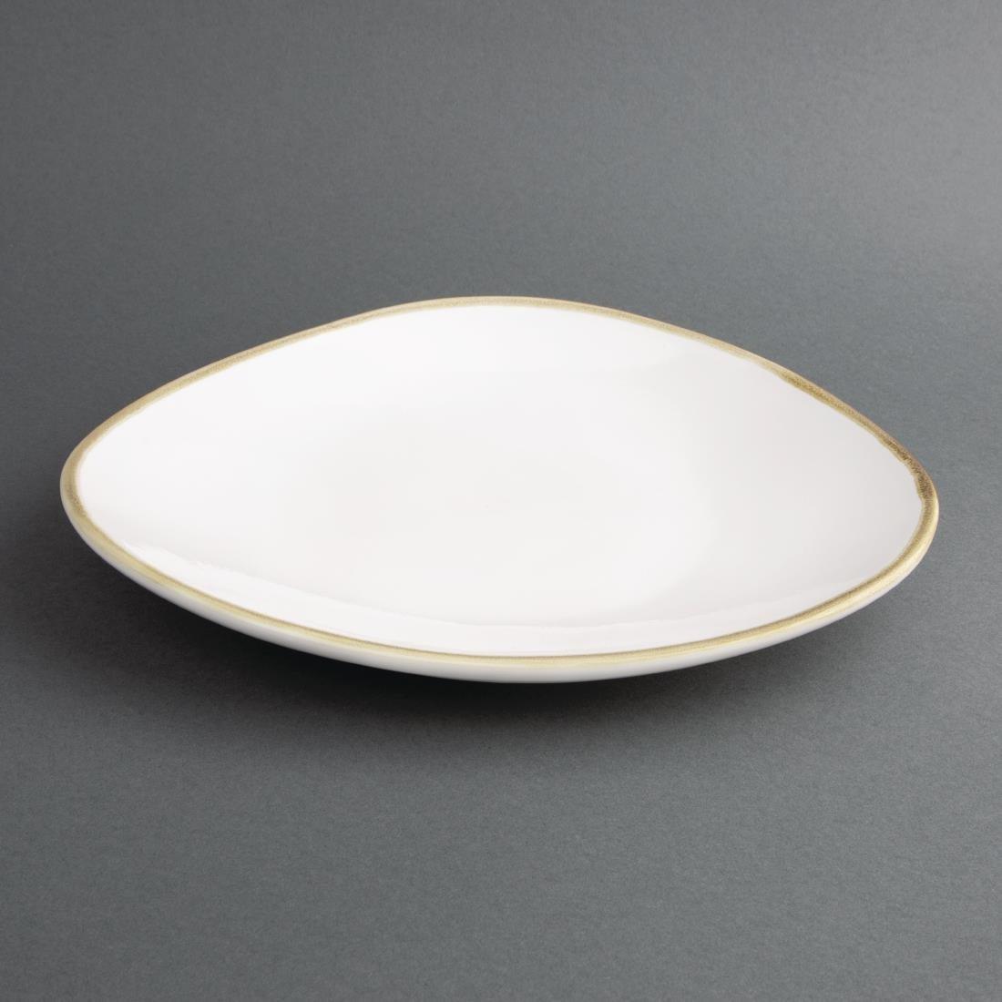 Assiettes triangulaires couleur craie Olympia Kiln 280mm (lot de 4) - FRANCE CHR