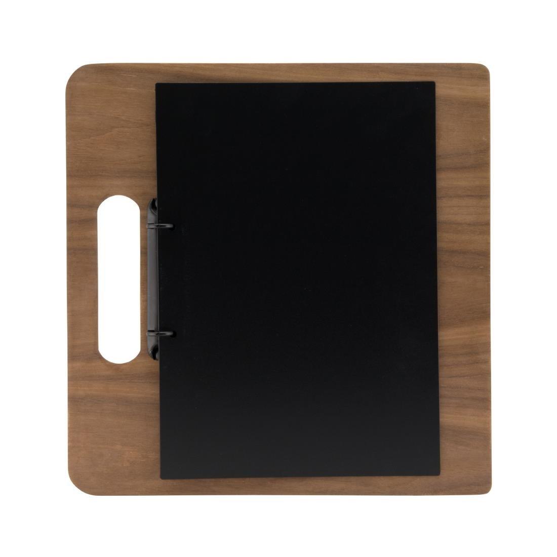 Planche porte-menu à anneaux Securit gamme Walnut - FRANCE CHR