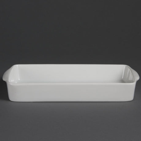 Plats à rôtir rectangulaires Olympia Whiteware 305 x 163 mm (lot de 6) - FRANCE CHR