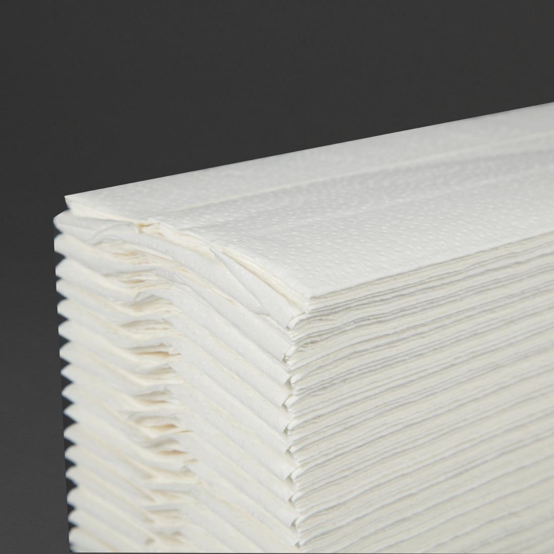 Essuie-mains 2 plis pliage en C 160 feuilles blanc Jantex (Lot de 2355) - FRANCE CHR