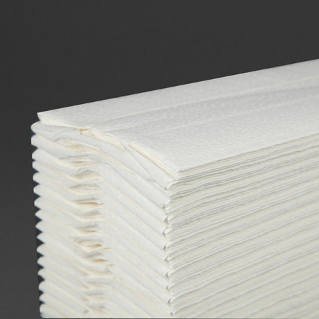 Essuie-mains 2 plis pliage en C 160 feuilles blanc Jantex (Lot de 2355) - FRANCE CHR