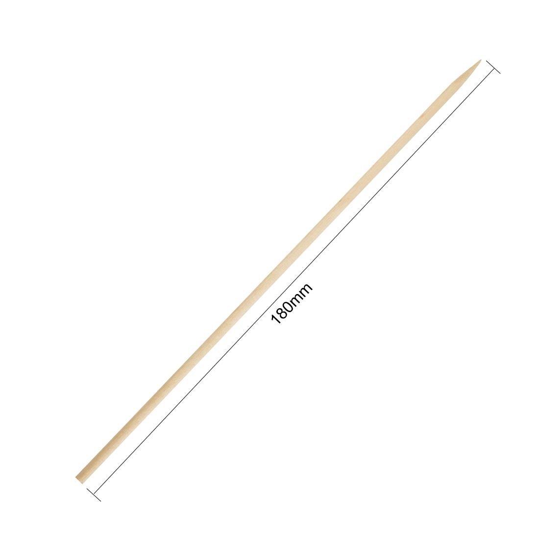 Brochettes en bois biodégradables Fiesta Compostable 180mm (Lot de 200) - FRANCE CHR