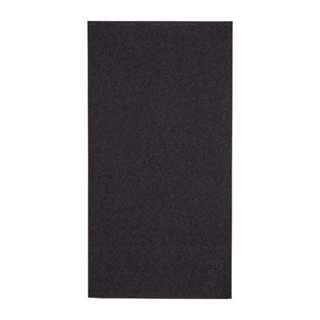 Serviettes dîner 2 plis format 1/8 Fiesta Recyclable 400mm noires (lot de 2000) - FRANCE CHR