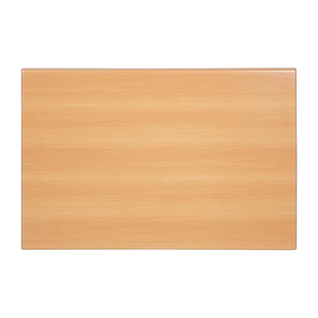 Plateau de table rectangulaire pré percé Bolero coloris hêtre - FRANCE CHR