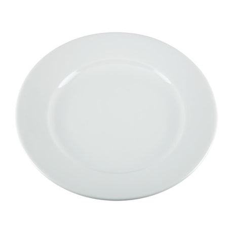 Assiettes à bord large blanches Olympia 202mm (Lot de 12) - FRANCE CHR