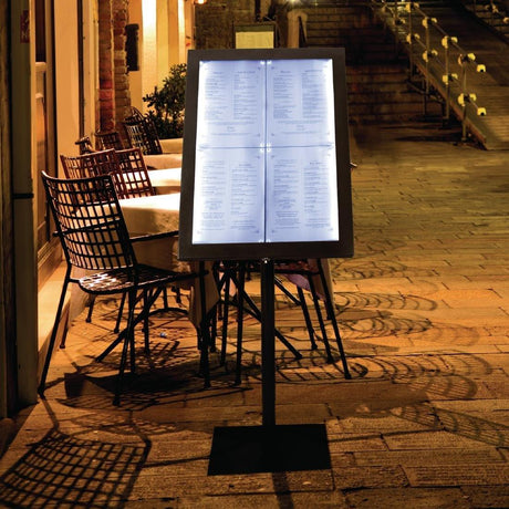 Présentoir éclairé LED Securit noir - FRANCE CHR