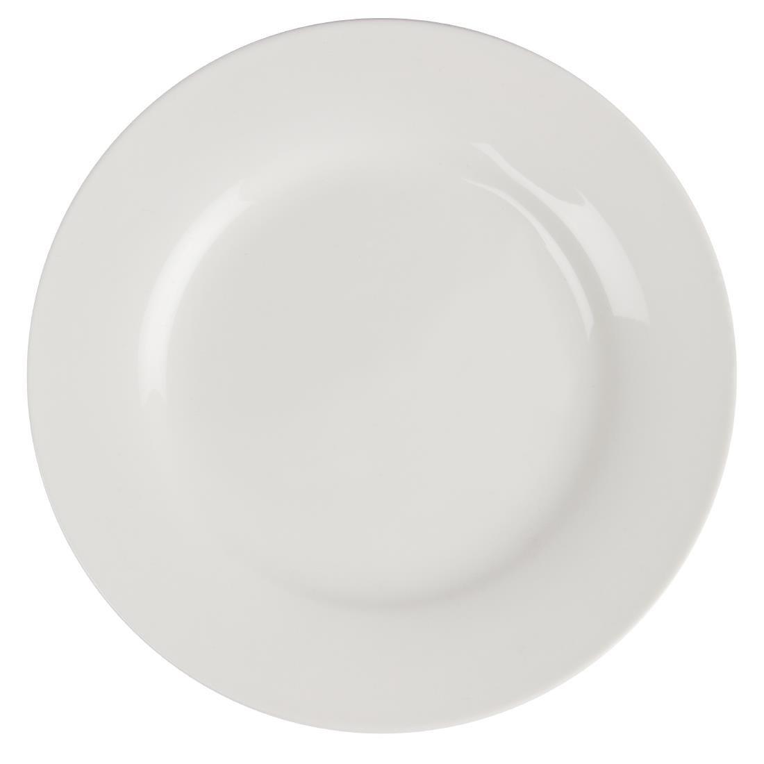Assiettes rondes à bord large Olympia Lumina 150mm (Lot de 6) - FRANCE CHR