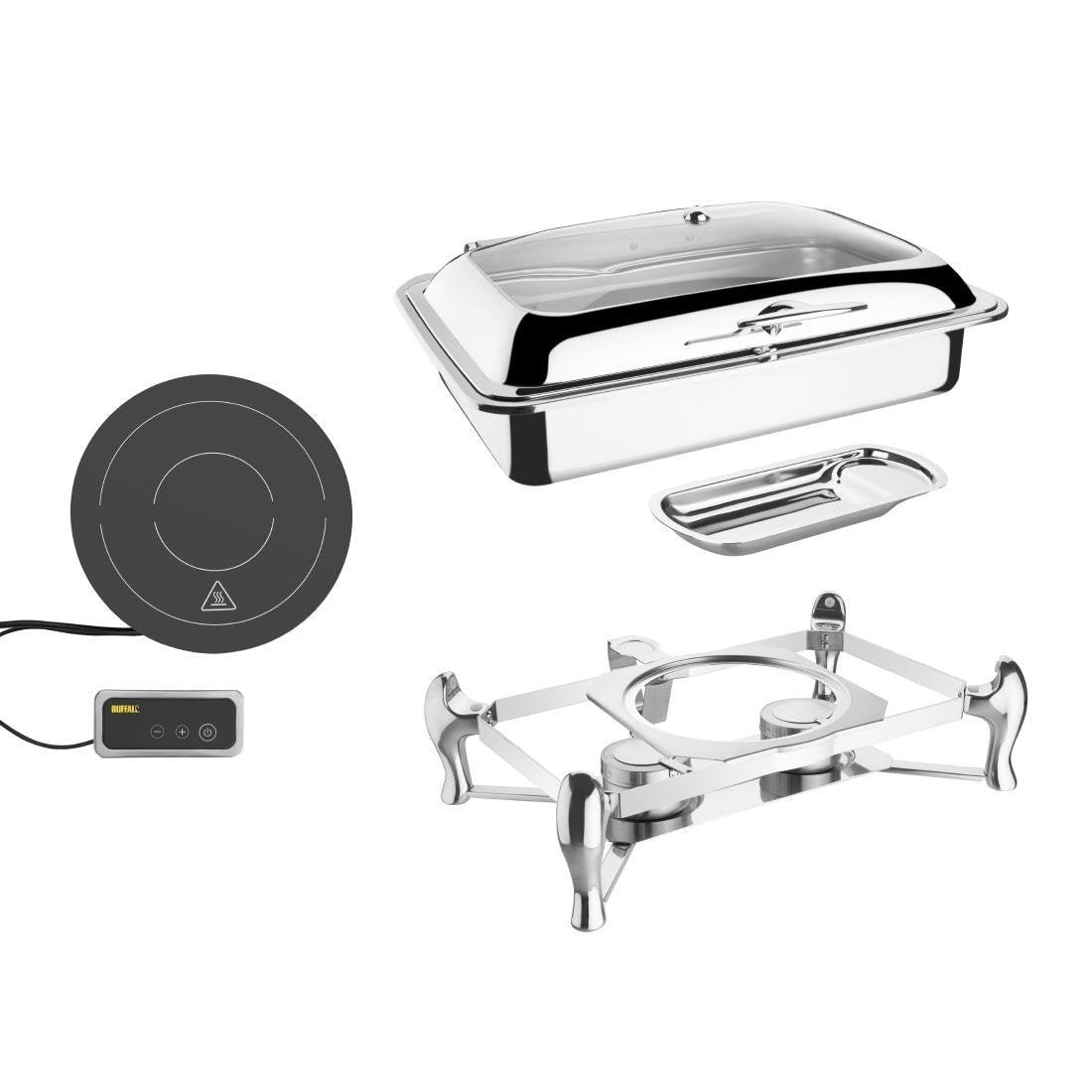 Ensemble chafing dish induction Olympia GN 1/1 avec support - FRANCE CHR