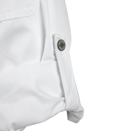 Veste de cuisine mixte légère à fermeture éclair Hartford Chef Works Urban blanche XS - FRANCE CHR