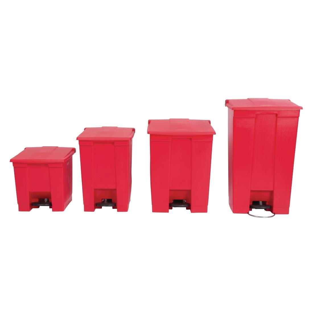 Conteneur à pédale Rubbermaid rouge 87L - FRANCE CHR