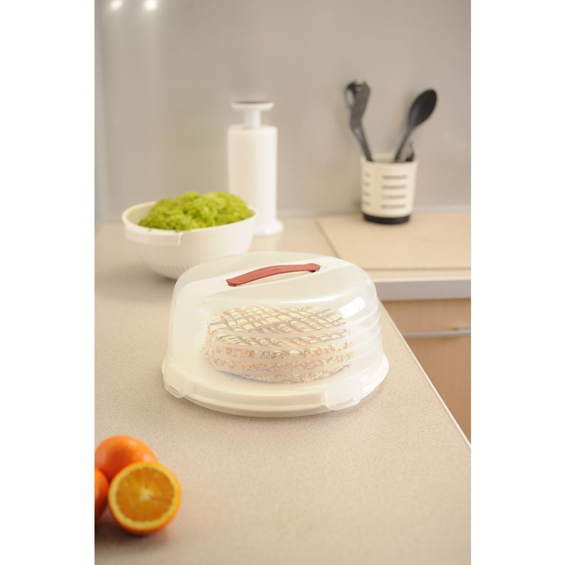 Boîte à gâteau ronde blanche Curver 350mm - FRANCE CHR