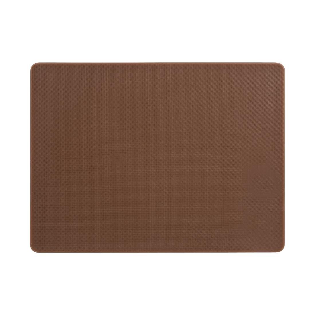 Petite planche à découper basse densité Hygiplas marron - FRANCE CHR