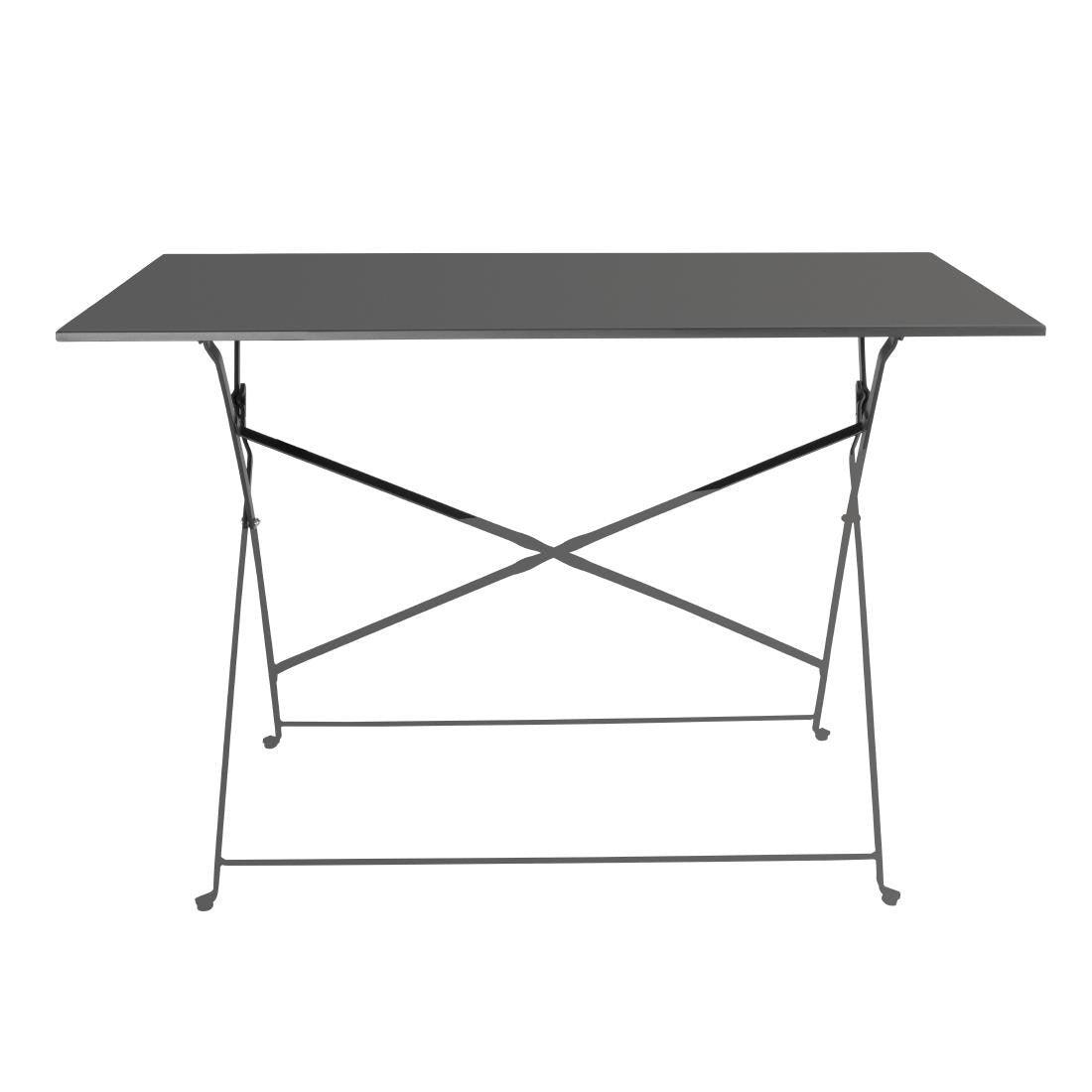 Table de terrasse pliable Bolero noire 1100 x 700mm - FRANCE CHR