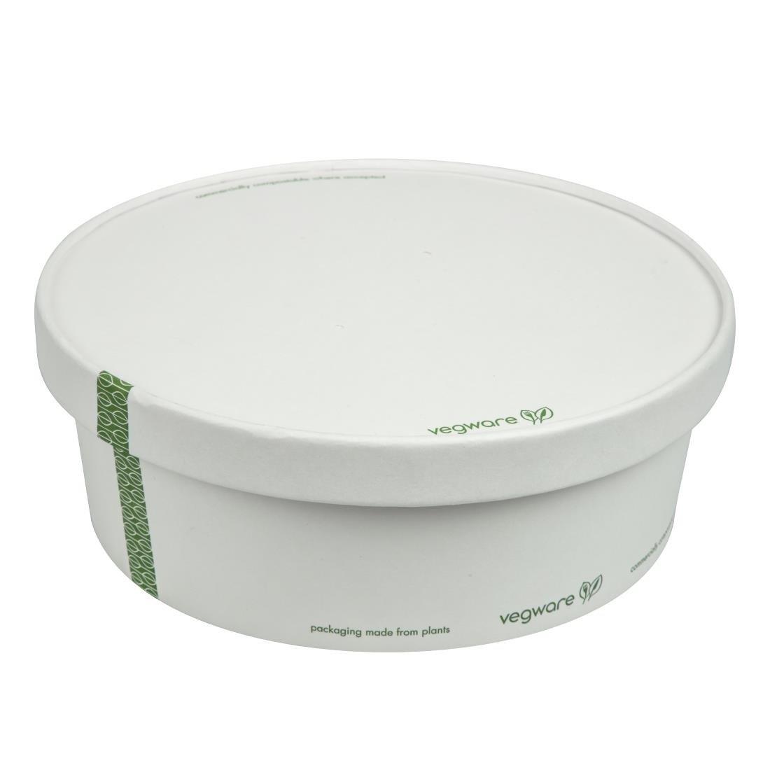 Bols alimentaires en carton doublé PLA série 185 Vegware 910 ml (lot de 300) - FRANCE CHR