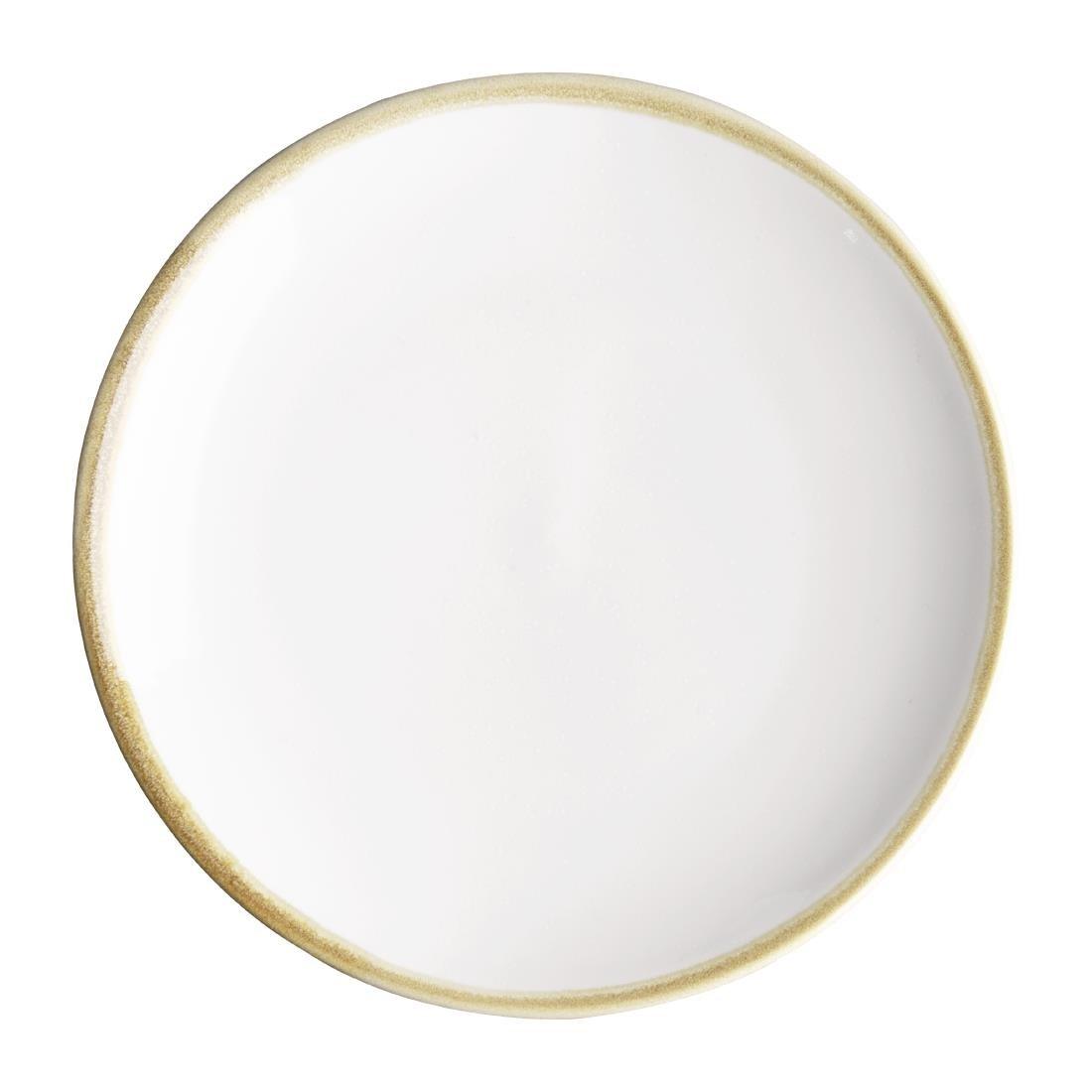 Assiettes plates rondes couleur craie Kiln Olympia 178mm lot de 6 - FRANCE CHR