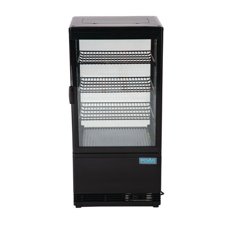 Vitrine réfrigérée positive noire Polar Série C 68L - FRANCE CHR