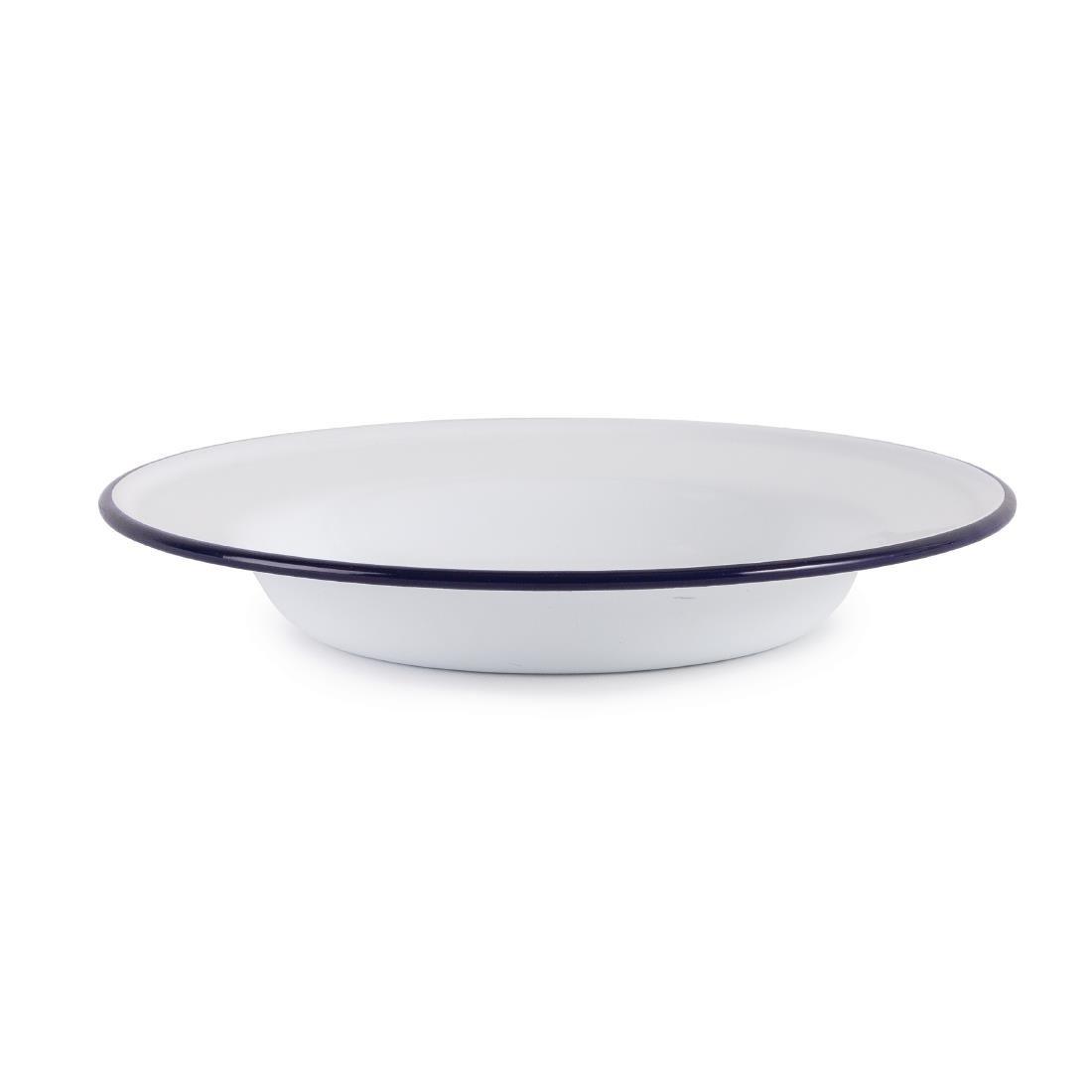 Assiette creuse en acier émaillé Olympia 245mm lot de 6 - FRANCE CHR