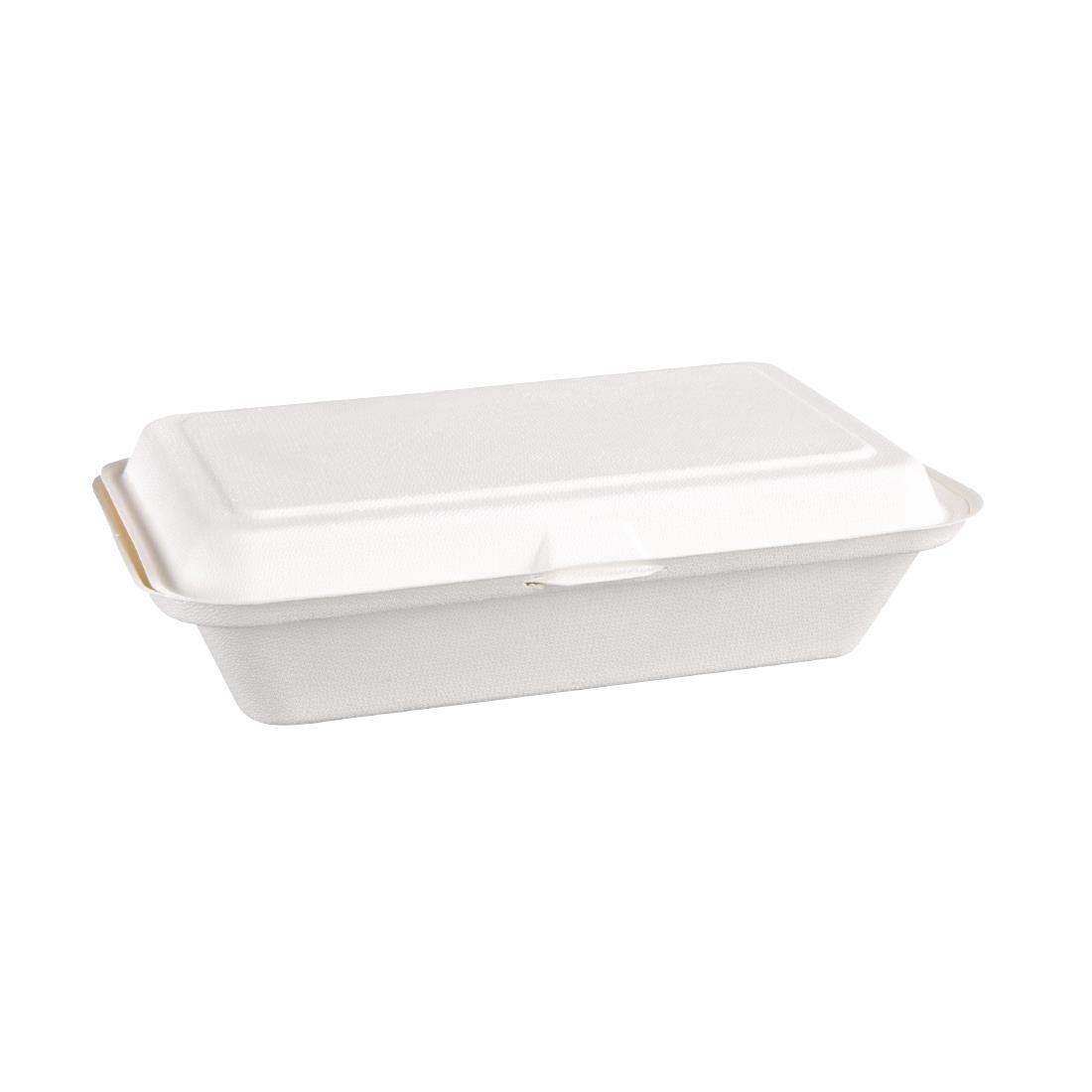Barquettes à charnière en bagasse compostables Fiesta Compostable 24,8 cm (x250) - FRANCE CHR