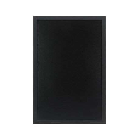 Ardoise murale cadre en bois noir avec feutre craie et fixations Securit 40x60cm - FRANCE CHR
