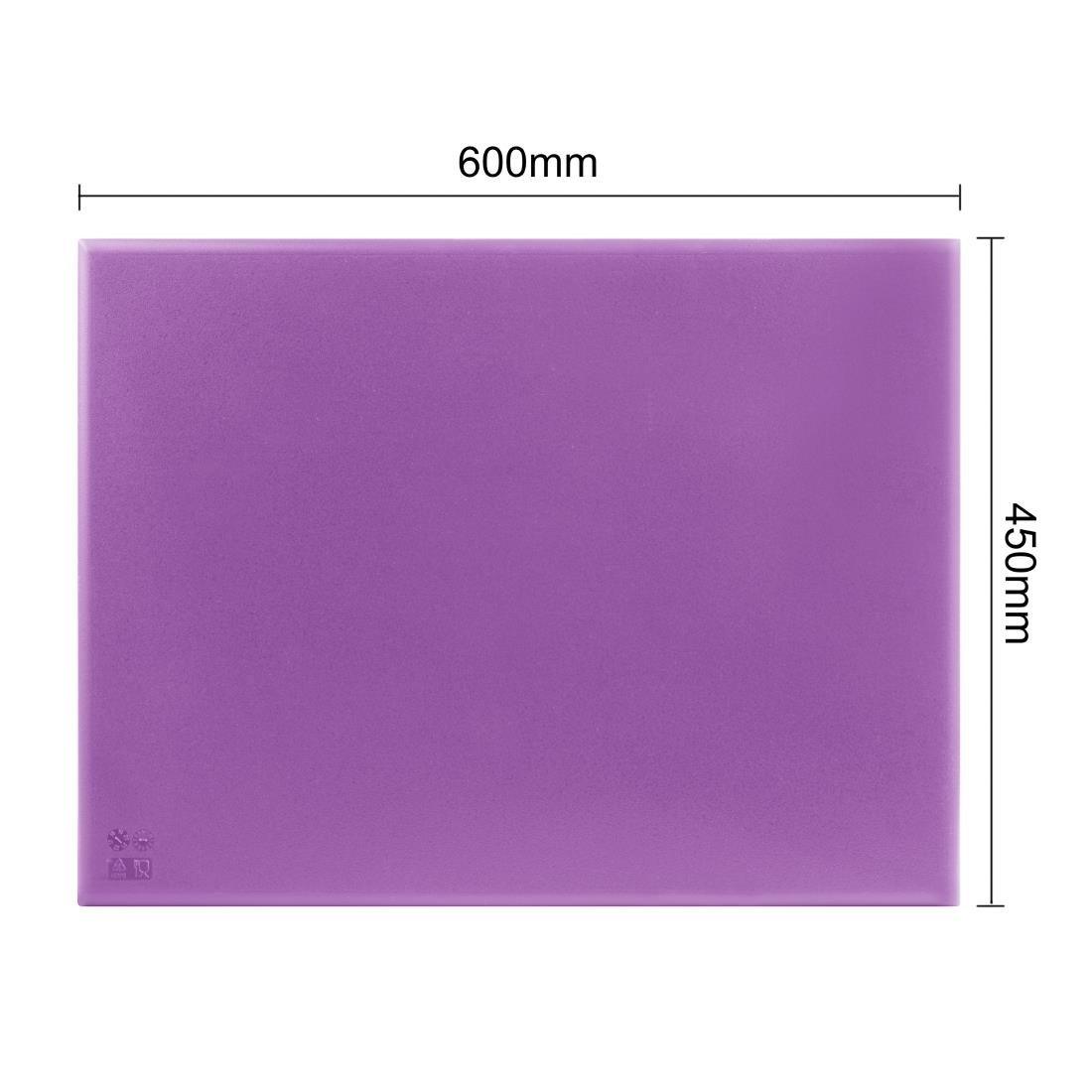 Planche à découper haute densité Hygiplas violette 600x450x25mm - FRANCE CHR