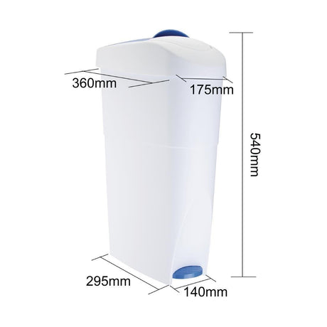 Poubelle sanitaire Jantex 18L - FRANCE CHR