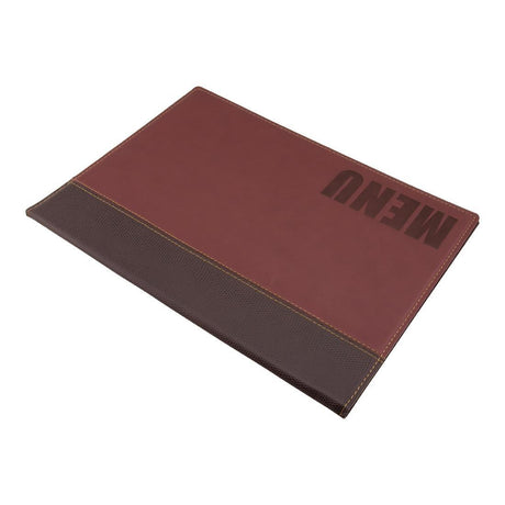 Protège-menus contemporain Securit A4 rouge foncé - FRANCE CHR