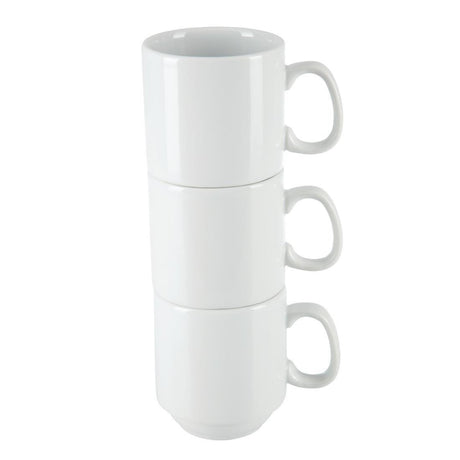 Mugs empilables blancs 284ml Olympia (Lot de 12) - FRANCE CHR