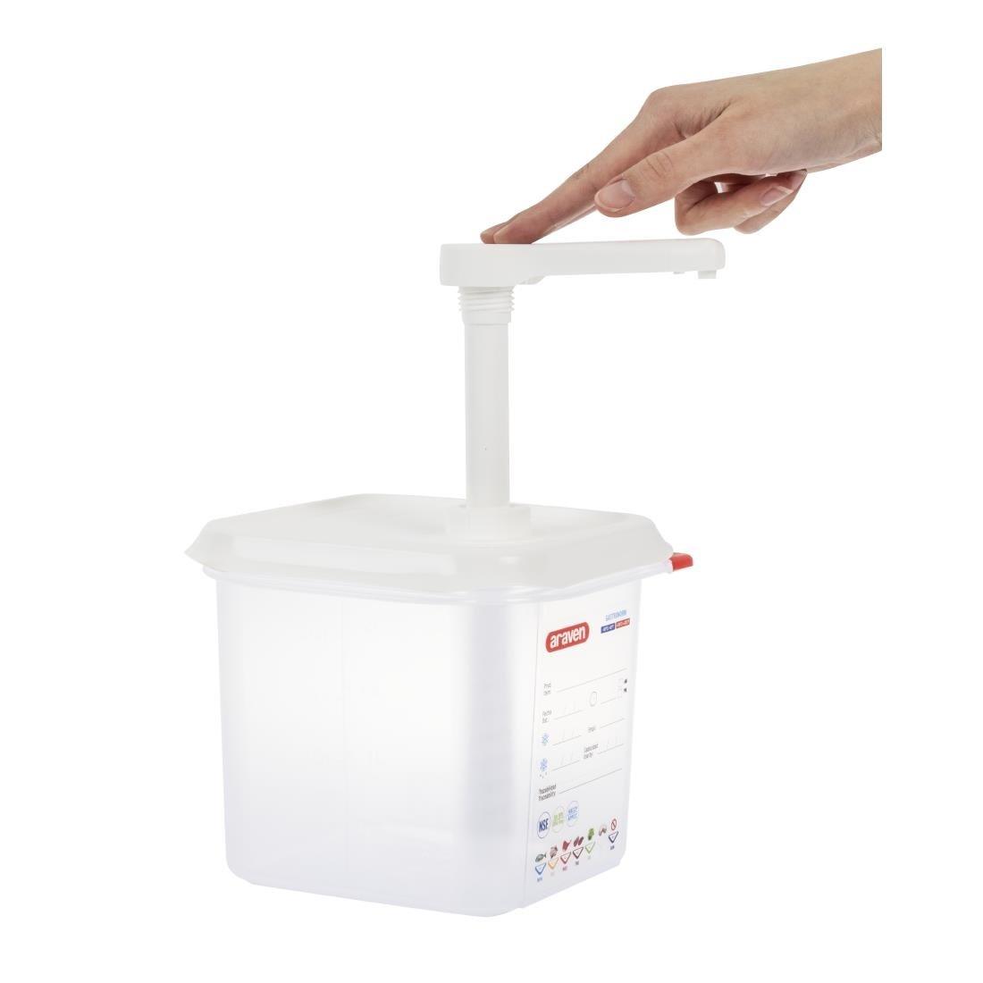 Distributeur de sauce Araven GN 1/6 transparent 2.6L - FRANCE CHR