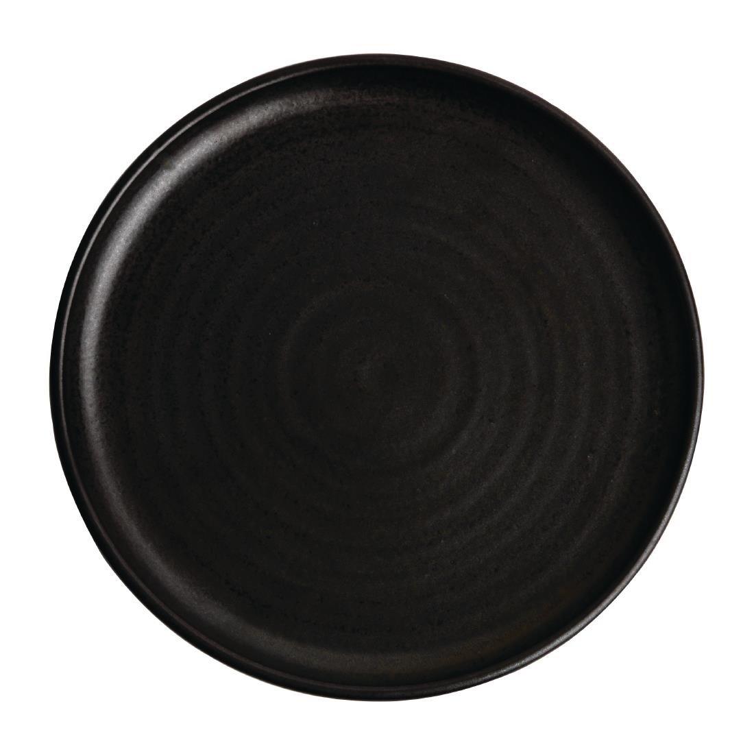 Assiettes plates noir mat Olympia Canvas 26,5 cm (Lot de 6) - FRANCE CHR