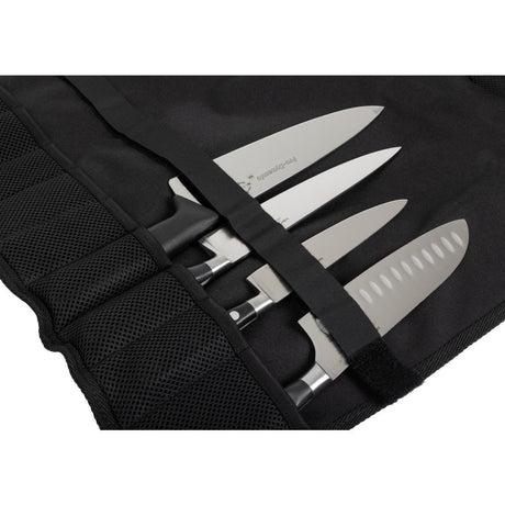 Étui à couteaux en tissu avec sangle Dick noir 11 pièces - FRANCE CHR