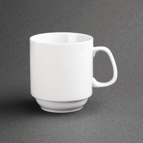 Mugs empilables blancs 284ml Olympia (Lot de 12) - FRANCE CHR