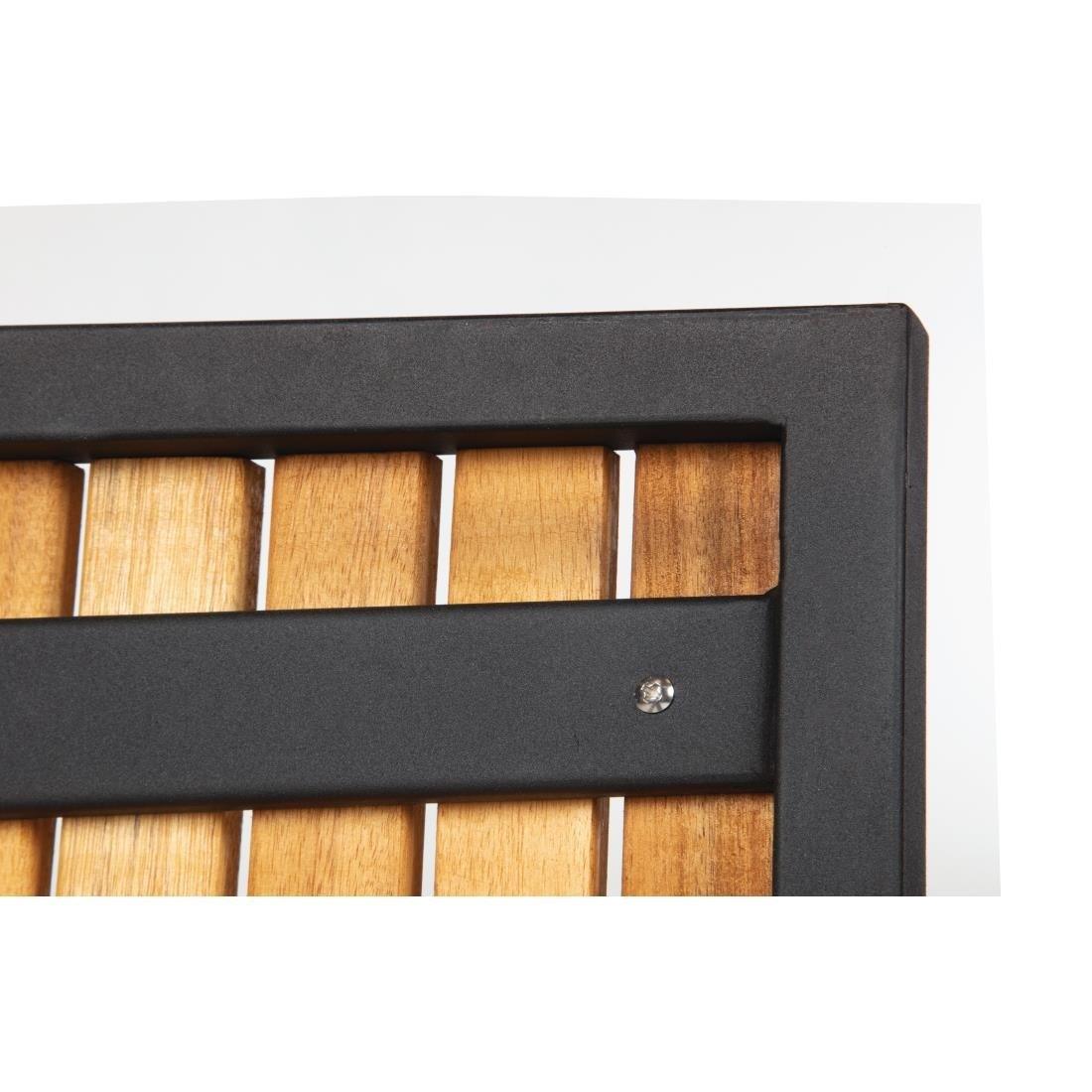 Fauteuils en acier et acacia Bolero (lot de 4) - FRANCE CHR