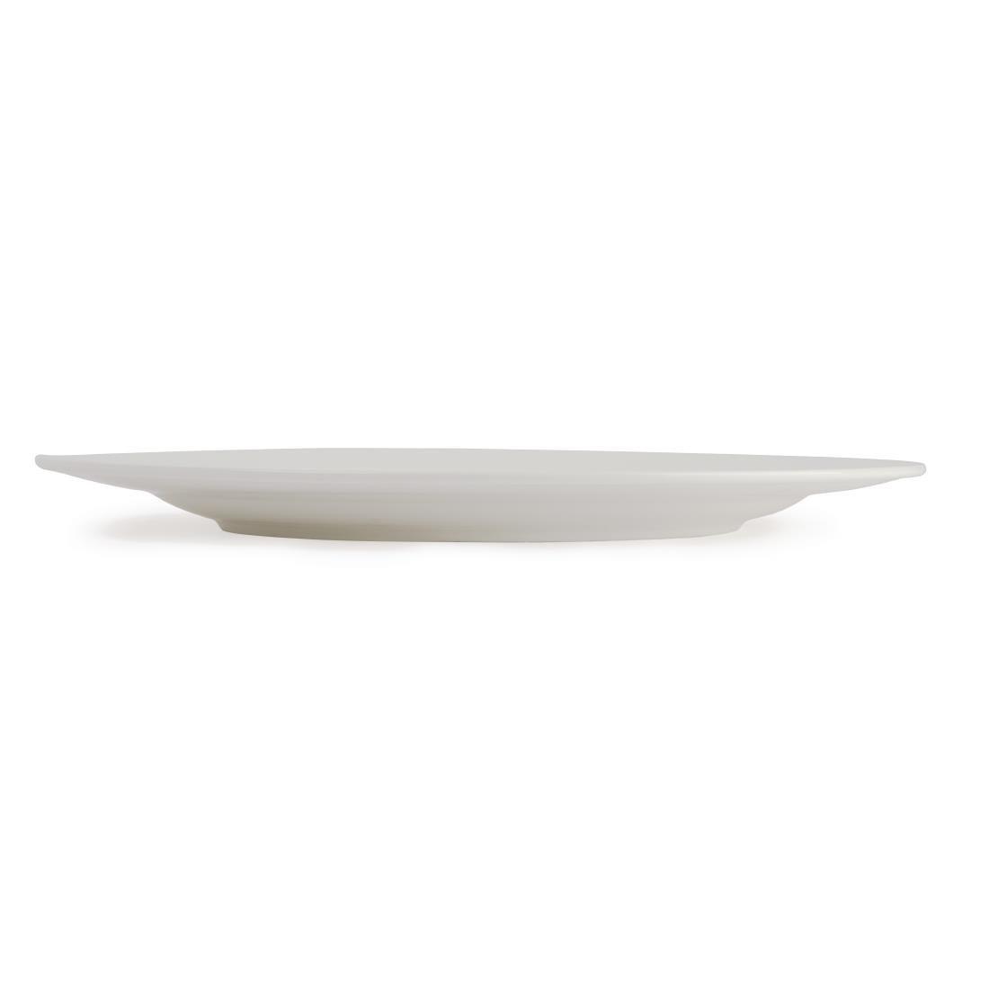 Assiettes rondes à bord large Olympia Lumina 270mm (Lot de 4) - FRANCE CHR