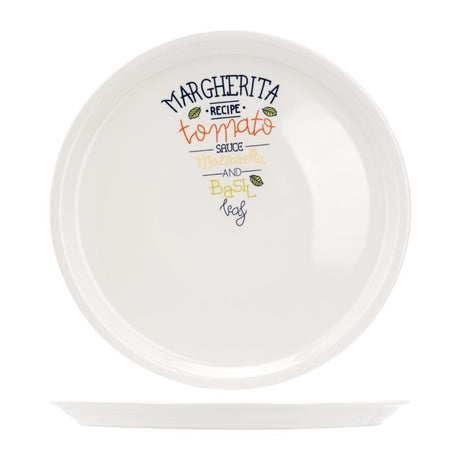 Assiettes à pizza décorées 30cm Cosy & Trendy recette Margarita (lot de 6) - FRANCE CHR