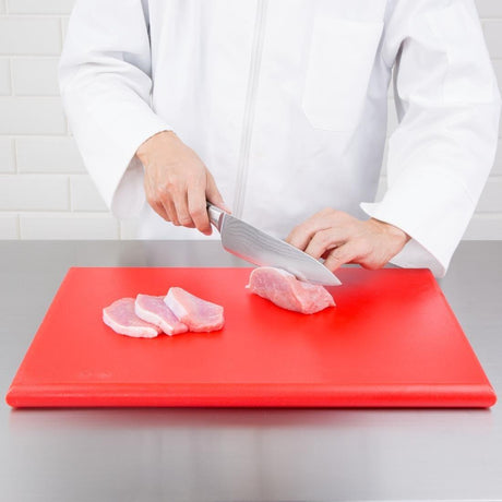 Planche à découper épaisse haute densité Hygiplas rouge - FRANCE CHR