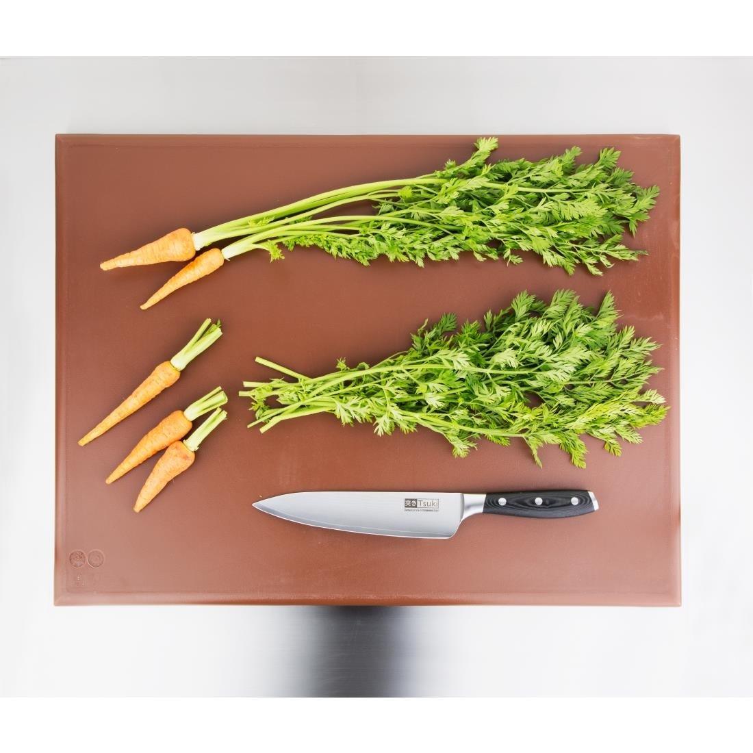 Planche à découper extra large haute densité Hygiplas marron - FRANCE CHR